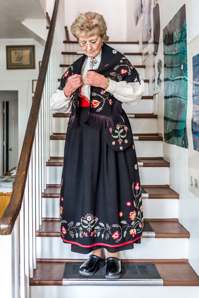 Traditional Norwegian dress called a bunad