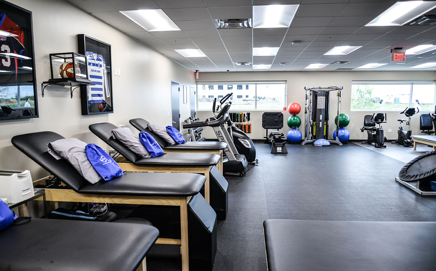 View of the InMotion Rehab at Lumin Health Center in Plano.  InMotion Rehab is in place if patients need long-term follow-up orthopedic care.