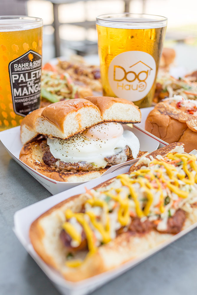 Dog Haus Biergarten also carries burgers that pair great with local beers // photos by Jennifer Shertzer