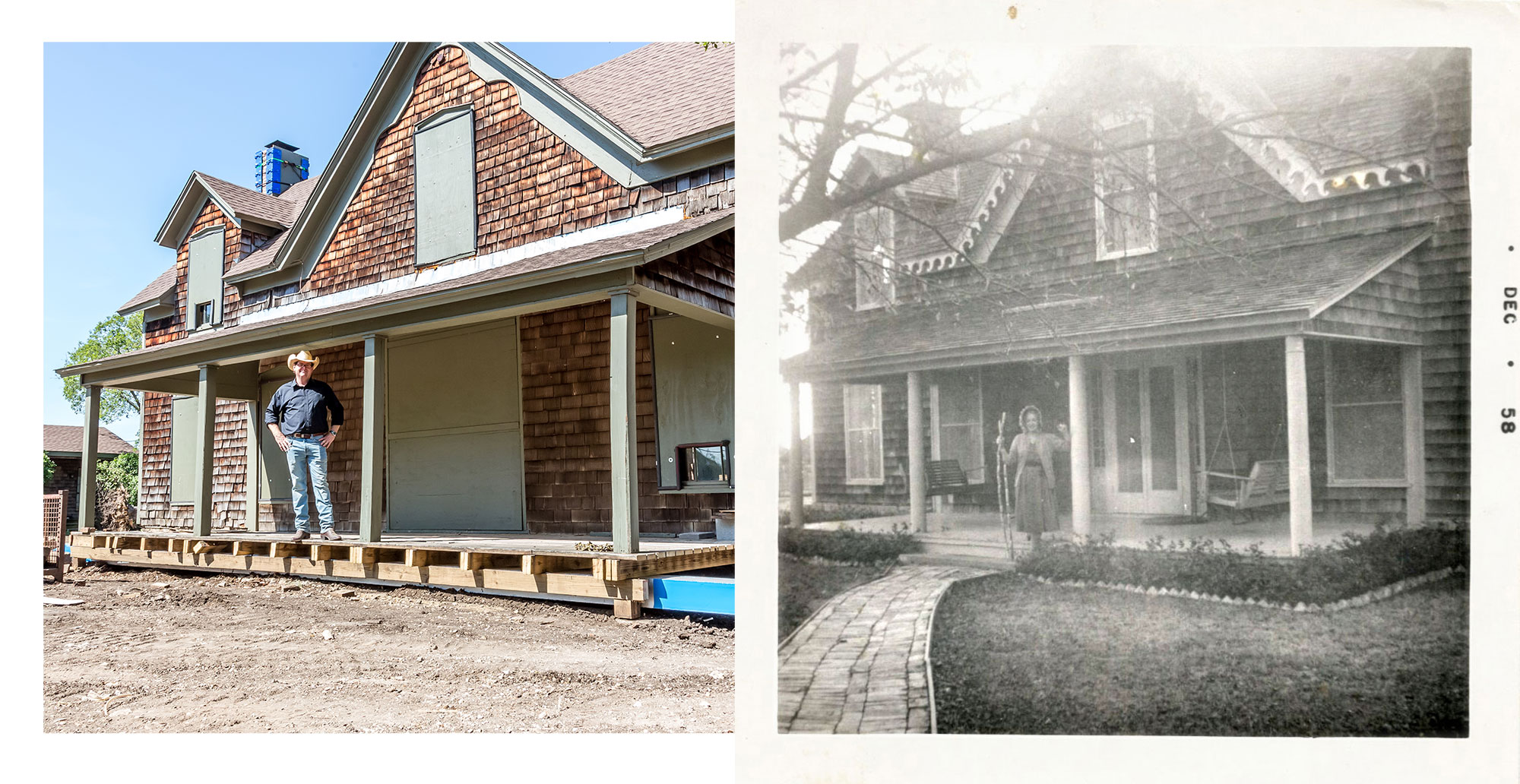 The Collinwood House in 1958 and today // photos by Jennifer Shertzer