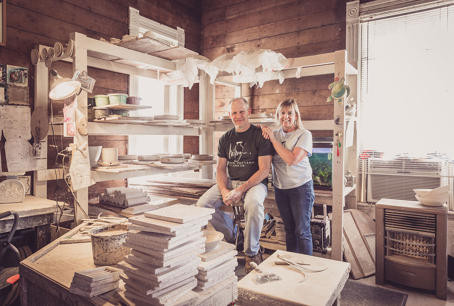 Tony and Debbie Holman, current owners of Lydia Schimepfenig's house 