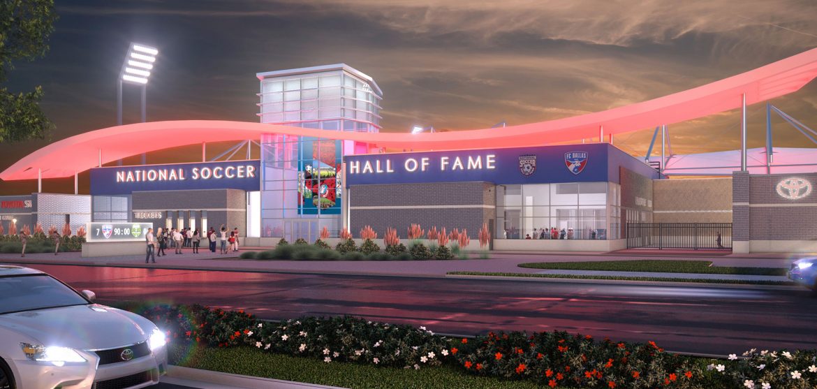National Soccer Hall of Fame rendering // courtesy FC Dallas