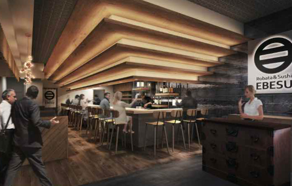 Restaurant renderings courtesy Ebesu Sushi & Robata