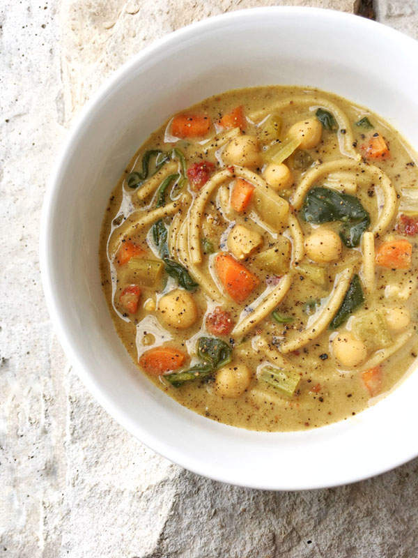 Chickpea Noodle Soup // courtesy Nature's Plate