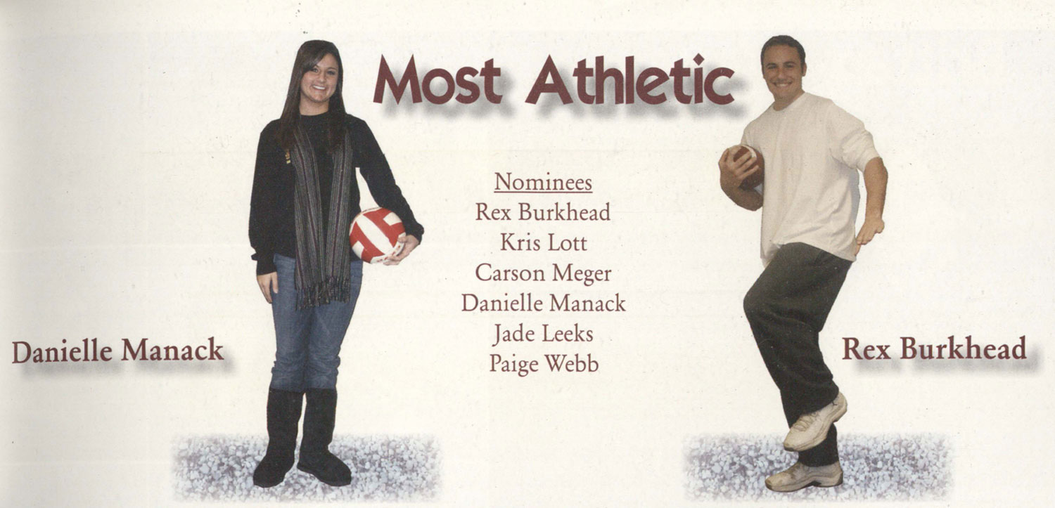 Rex was voted most athletic at PSHS in 2009 // 2009 Plano Senior High Yearbook, courtesy Genealogy Center of Haggard Library