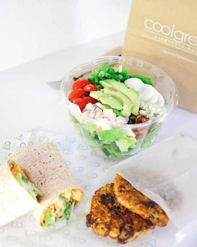 Wrap and salad // courtesy Coolgreens