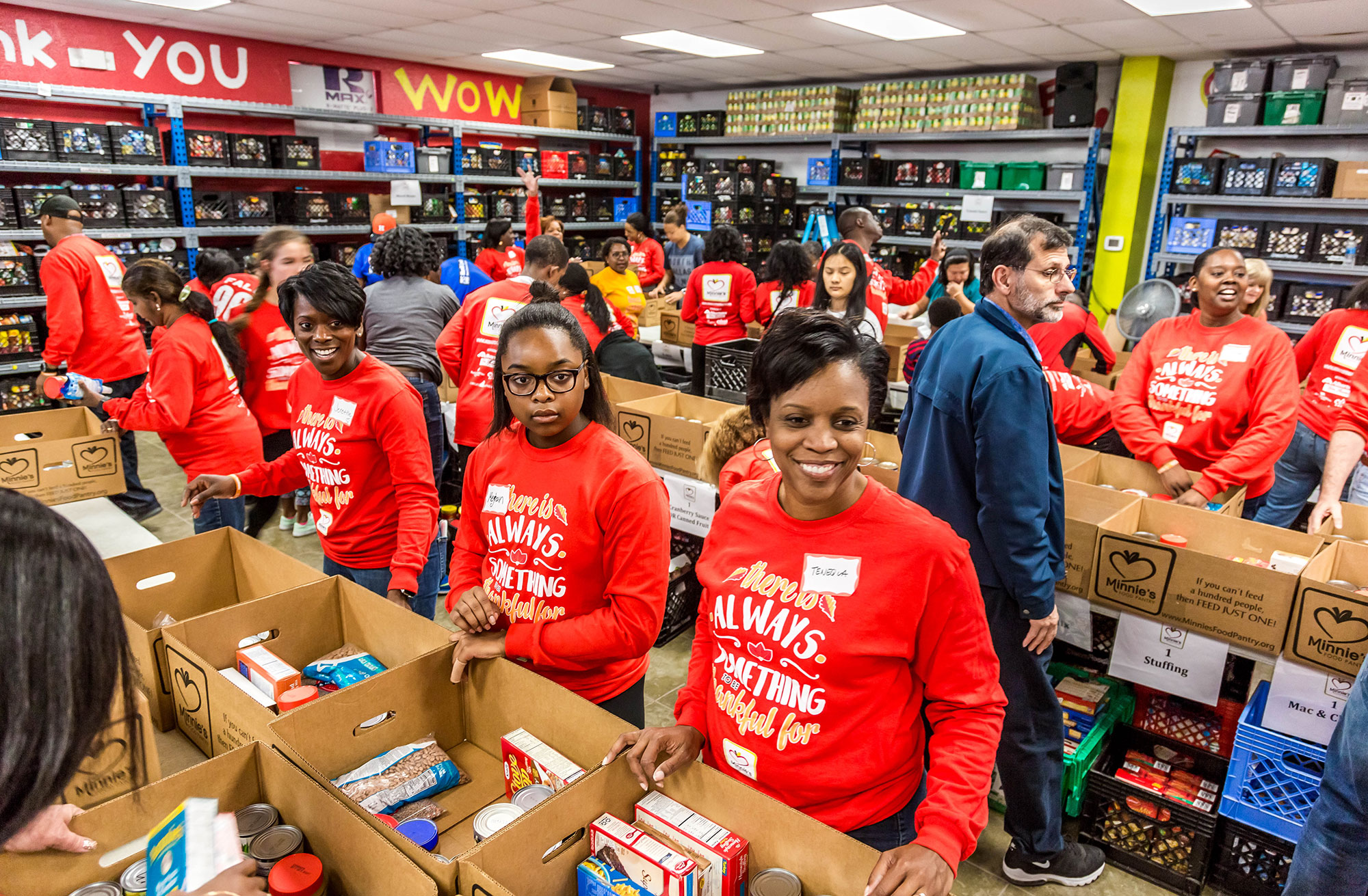 Volunteers serving at the 2017 annual Thanksgiving Giveaway // photo Jennifer Shertzer