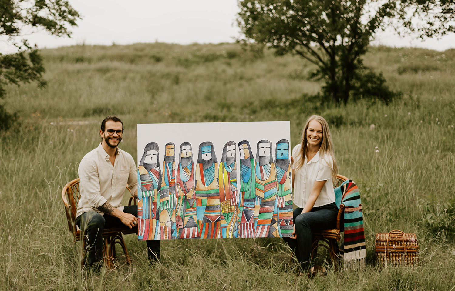 Dylan and Kate Yarter with one of their creations // photos Helena Kaye Photography