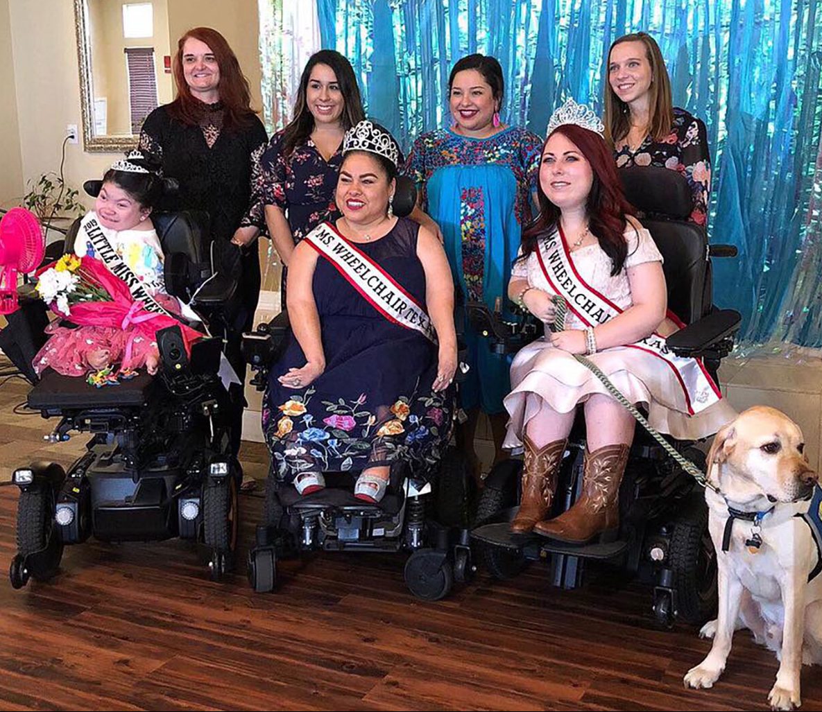 Lauren with other Miss Wheelchair Texas contestants