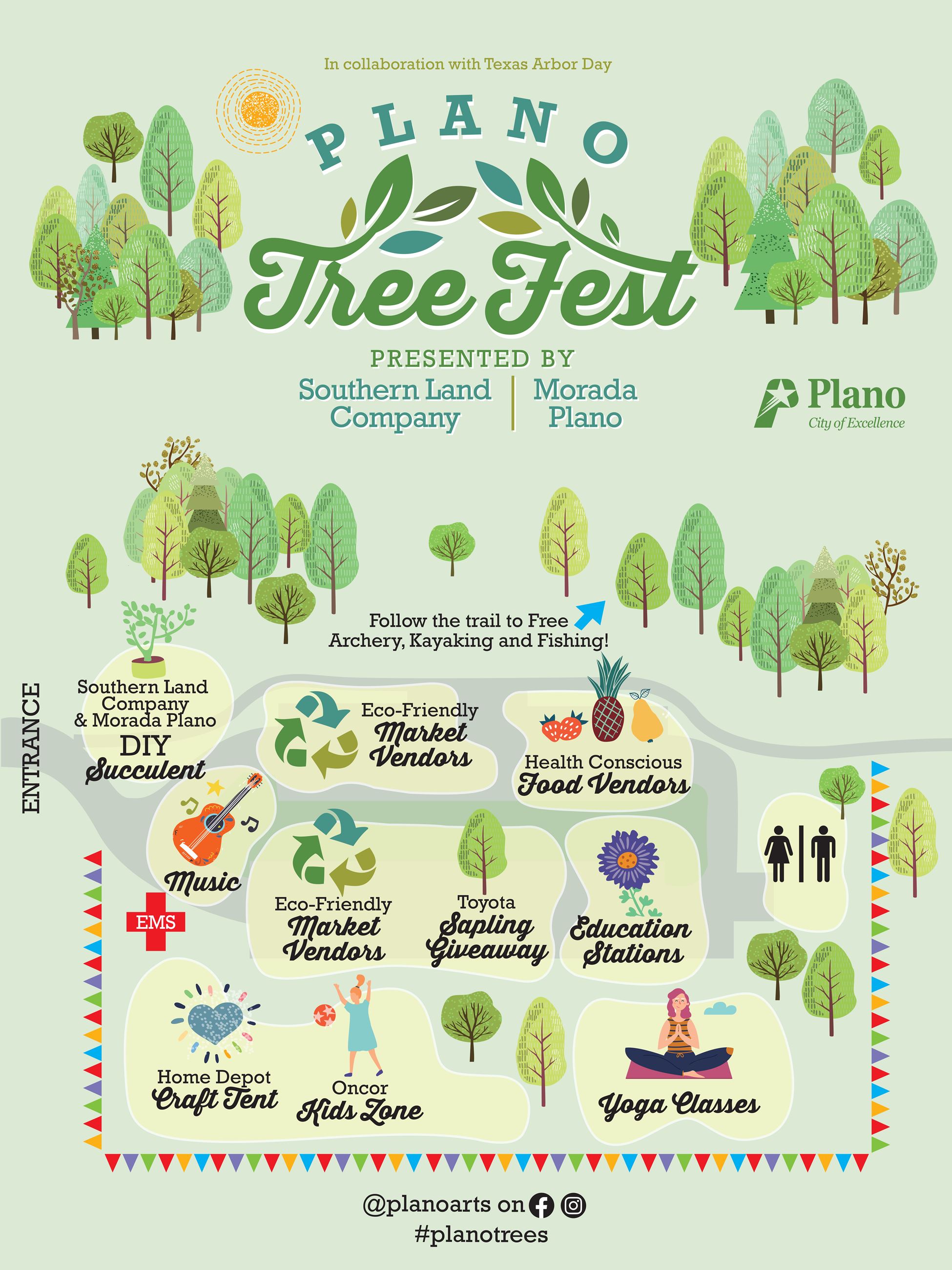 Plano Tree Fest map
