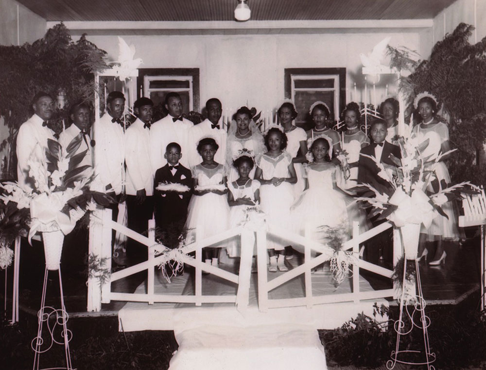 Wedding of L.A. Davis' granddaughter, Christine Davis, in the Douglass community in August 1953 // courtesy Marty Davis