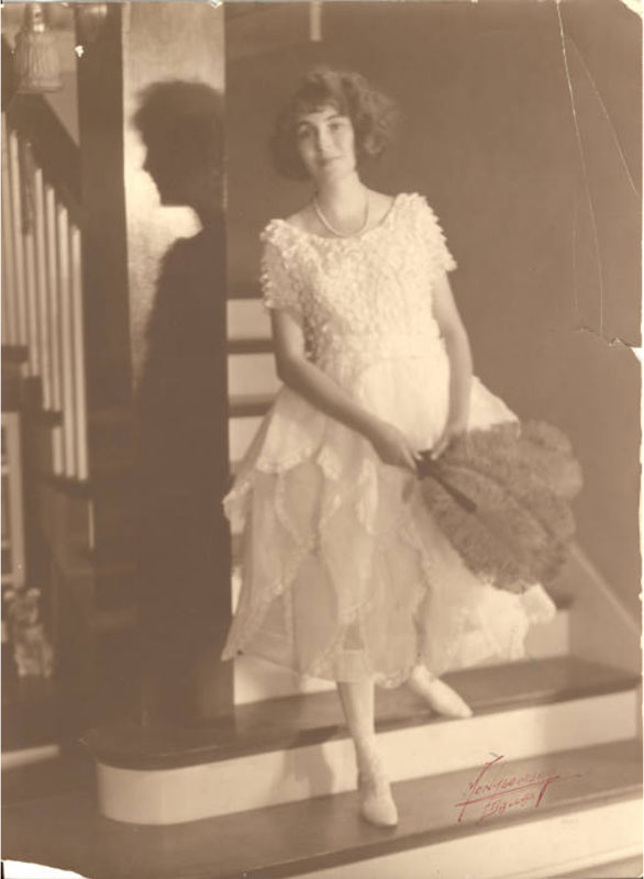 Margaret Harrington Robinson in the Harrington house on Alma Drive // Genealogy Center of the Plano Public Library