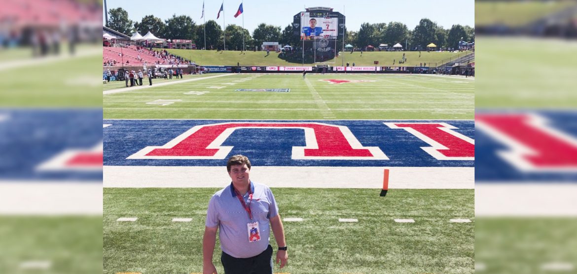 Logan Judkins received the M Award this spring, SMU's highest honor