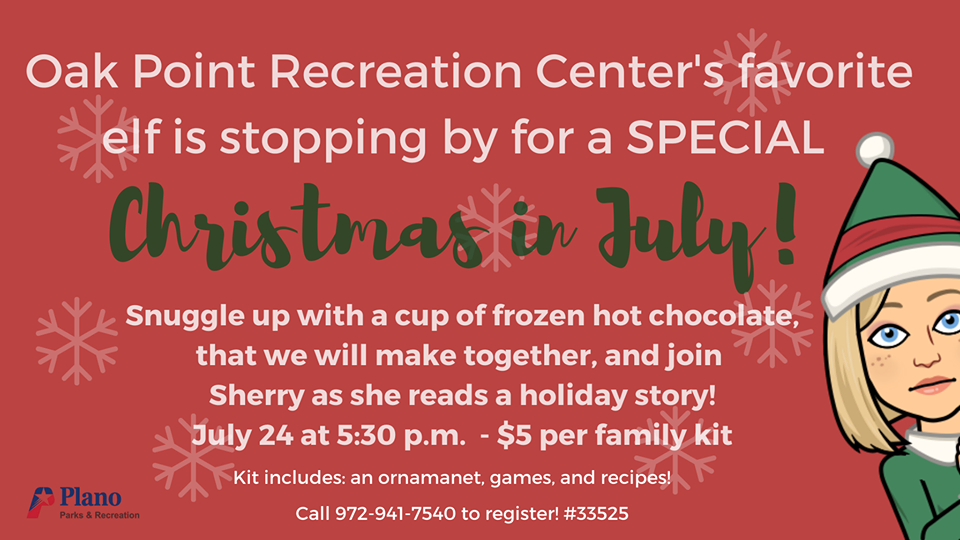 Christmas in July event // courtesy Plano Parks and Recreation