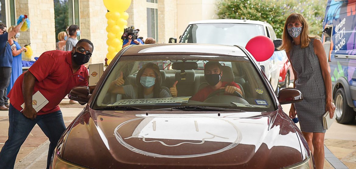 Plano Mayor's Summer Internship concludes with a drive-by parade // photos James Edward