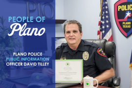 Officer Tilley was named one of Nextdoor’s 2018 Neighborhood Champions in Law Enforcement // photo courtesy City of Plano