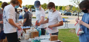 Friends gather for a service project in honor of Christian Sanchez // photos courtesy The Storehouse of Collin County