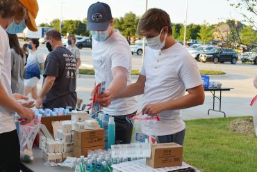 Friends gather for a service project in honor of Christian Sanchez // photos courtesy The Storehouse of Collin County