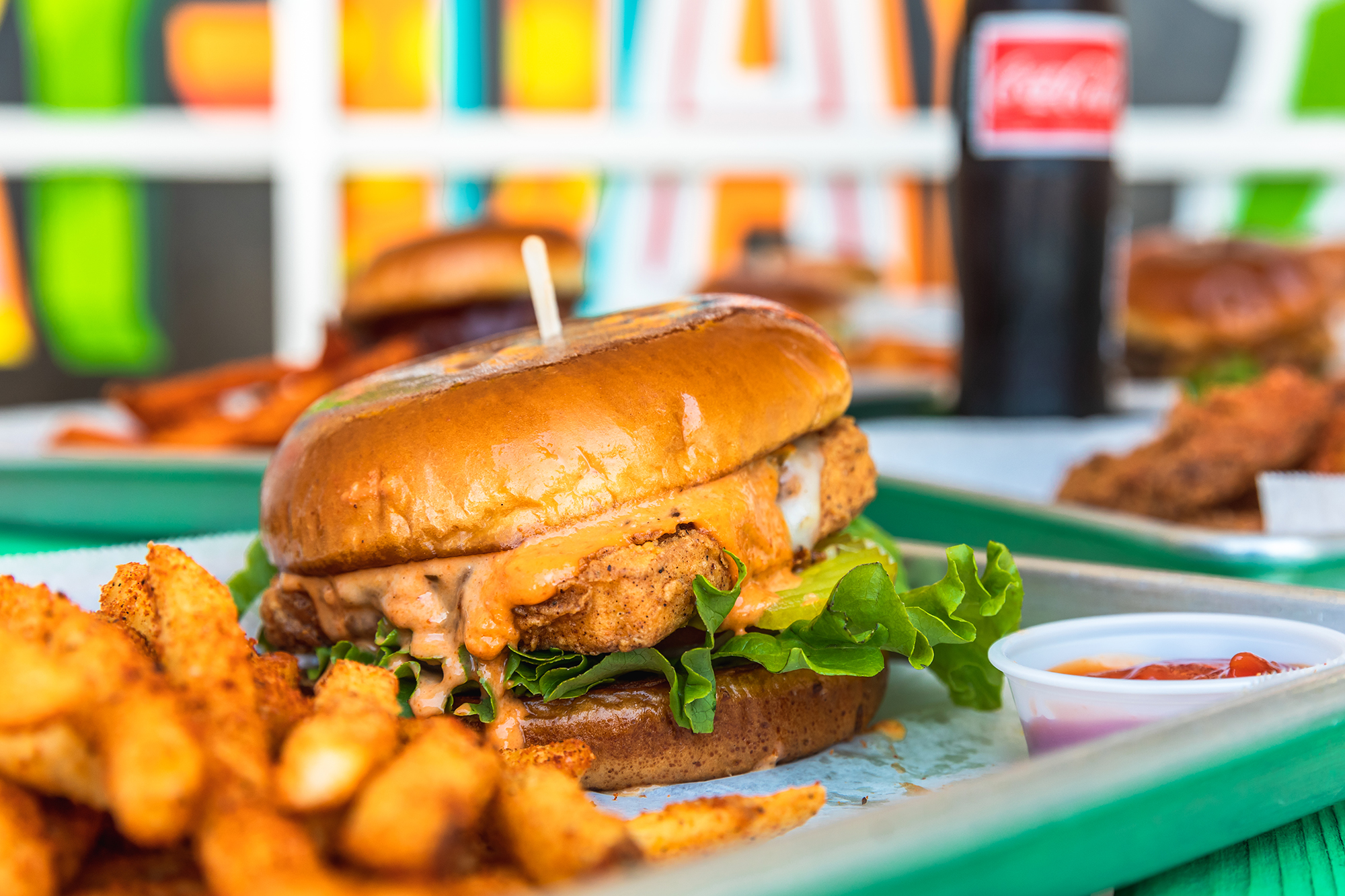 The Paneer Burger, with spicy fried paneer