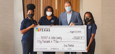 Credit Union of Texas donated $50,000 to Collin County NAACP // courtesy Collin County NAACP