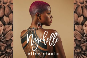 Nychelle Elise; back artwork by Nano Tattoos; side panels are Nychelle's work // portrait Kathy Tran