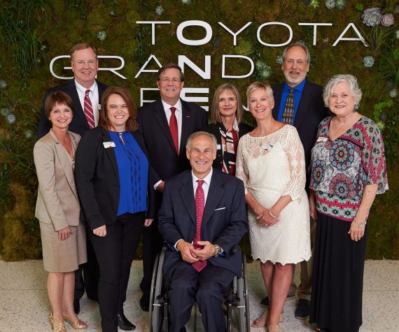 Toyota grant presentation with Governor Abbott in 2017 // courtesy Toyota Motor North America