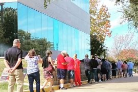 Voters lined up at polls around Plano Oct. 13 to begin early voting for the November election // photo Jennifer Shertzer