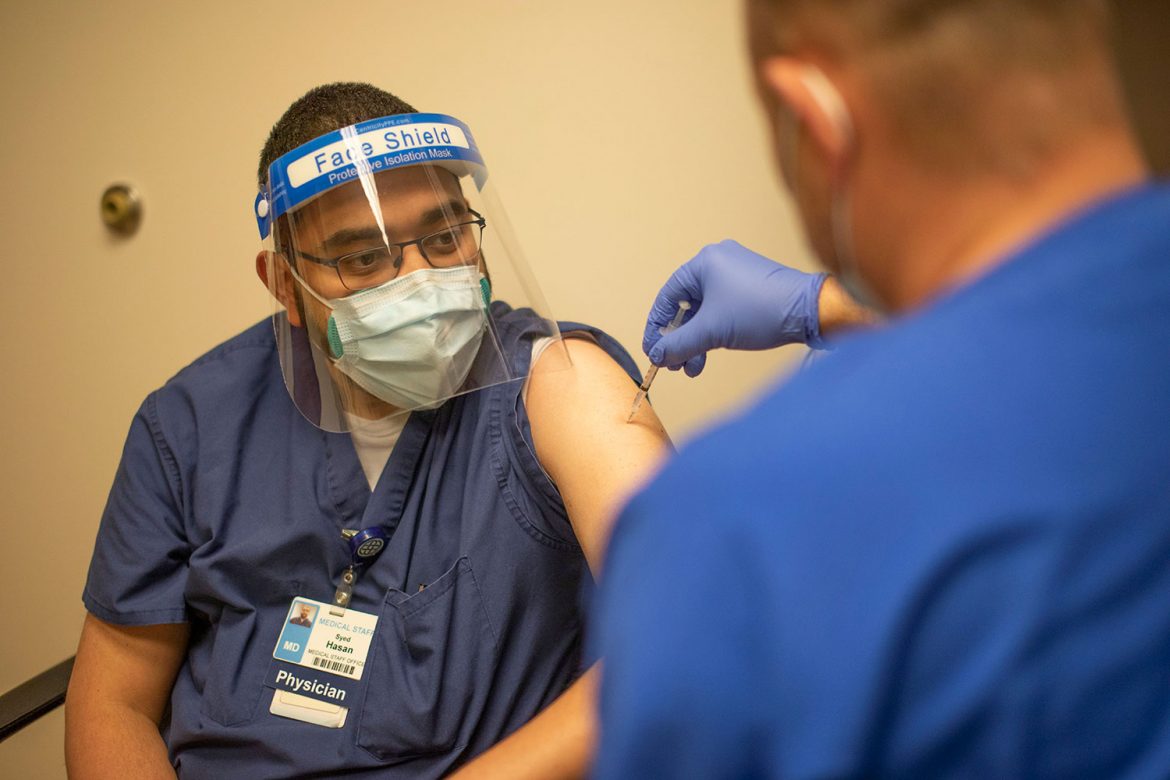 On Dec. 16 Texas Health Plano received its first vaccinations for COVID-19 // courtesy Texas Health