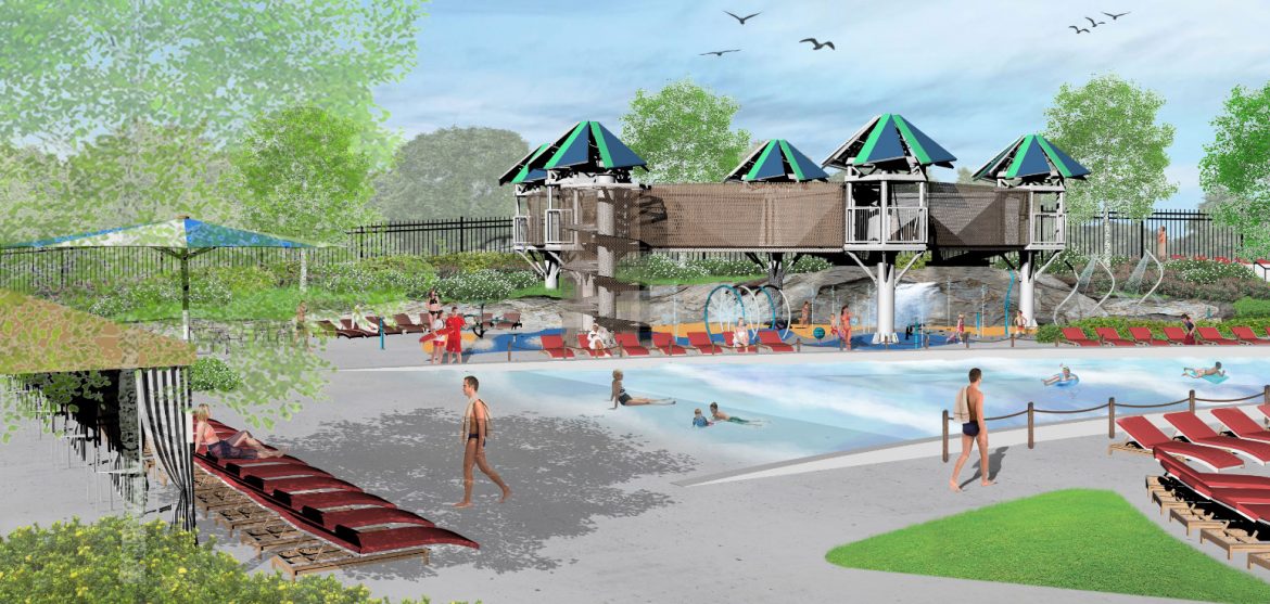 New Oak Point Recreation Center aquatic facility // rendering courtesy City of Plano