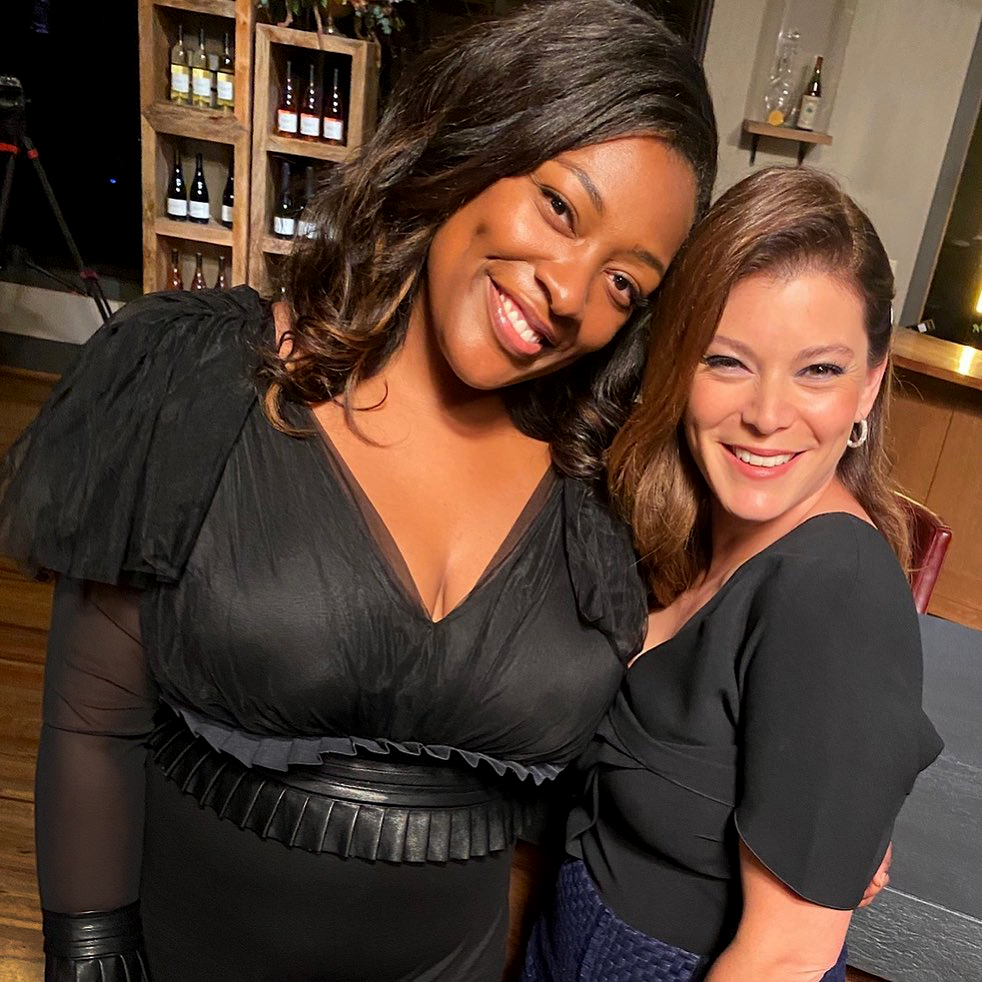 Tiffany with “Top Chef” judge Gail Simmons // courtesy Tiffany Derry