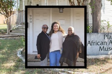 Dollie Thomas, Zara Jones and Tamara Thomas in front of the original location of the Plano African American Museum // photos Zara Jones and Jennifer Shertzer