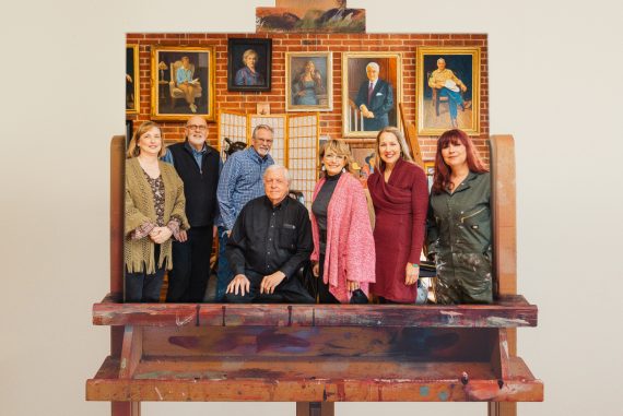 Rail Station Studio artists Linda Smith, Michael Holter, James Gilbreath, Gene Dillard, Lana Browne, Sue Killingsworth and Deb McGinnis // photos Emilee Prado