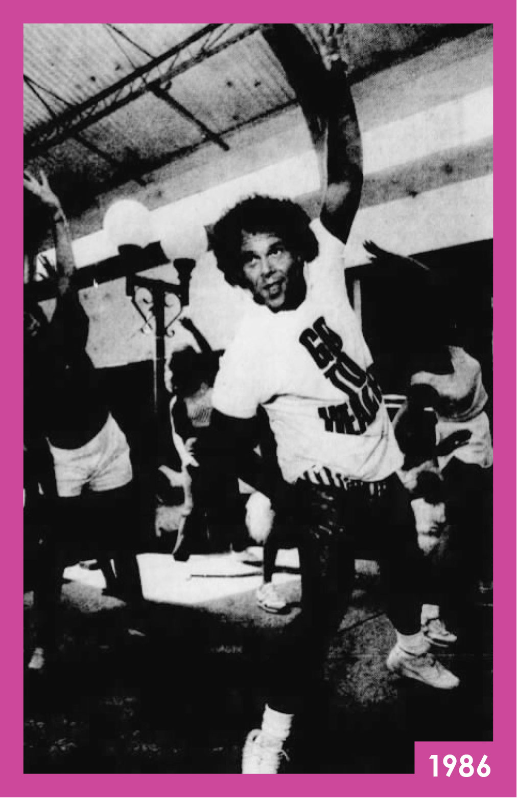 Celebrity Richard Simmons led workout classes in the mall, August 1986 // courtesy Plano Star-Courier