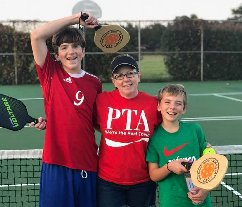 Julie has been an active PTA mom for many years, as well as past Pickleball Ambassador