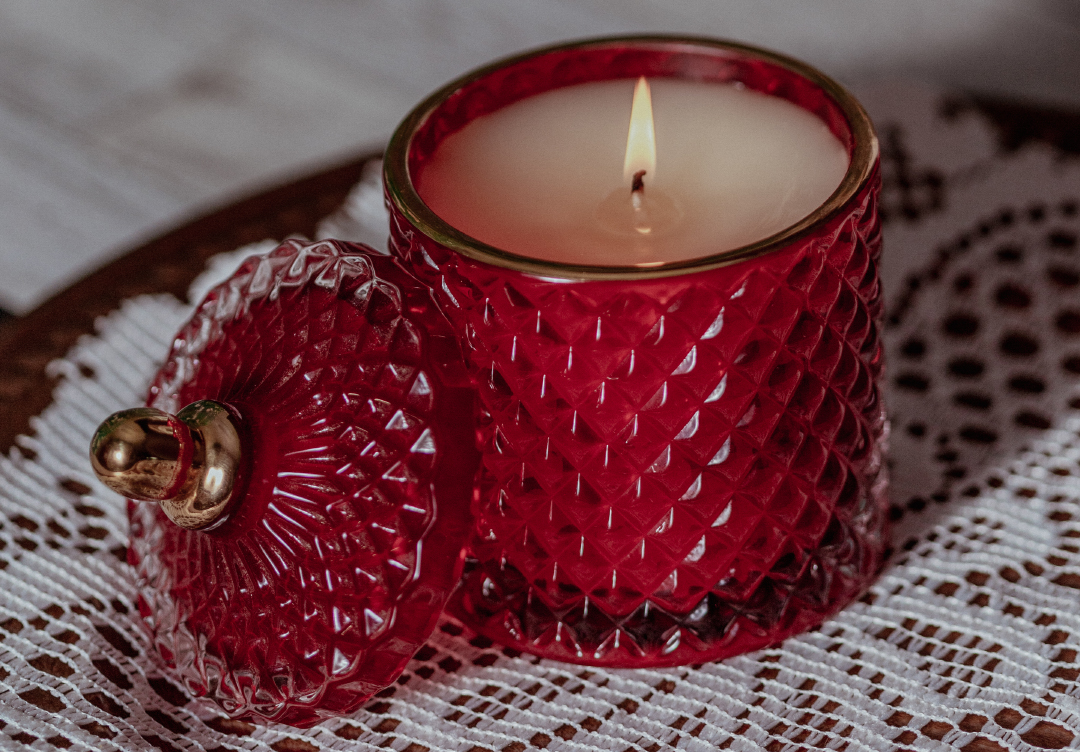 Bella Red Candle in Poinsettia from Dragonfly Fragrances