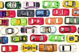 colorful toy cars