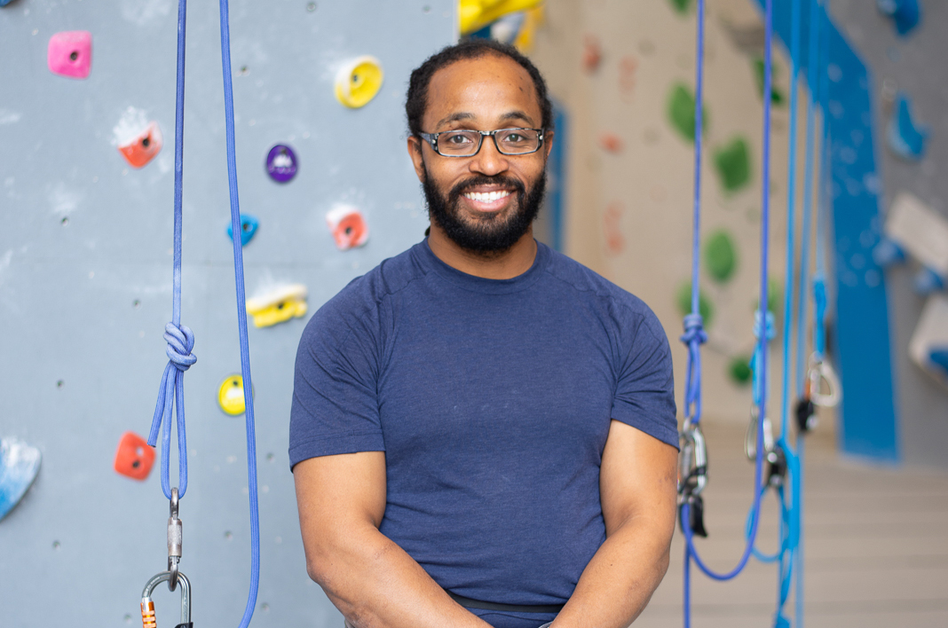 Mario Stanley is a Plano Rock Climbing coach and host of podcast "Sends and Suffers." Photo Lauren Allen