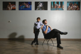 Liam Paynter and Niam Sachdev stars of Outcry Theatre's Willy Wonka. Photo by Victoria Gomez