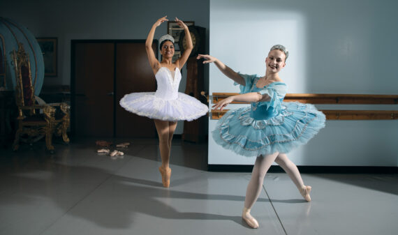 Priyanka Parkar and Gabby Trost are the principal dancers of Plano Met Ballet’s newest production Cinderella. Photo by Victoria Gomez