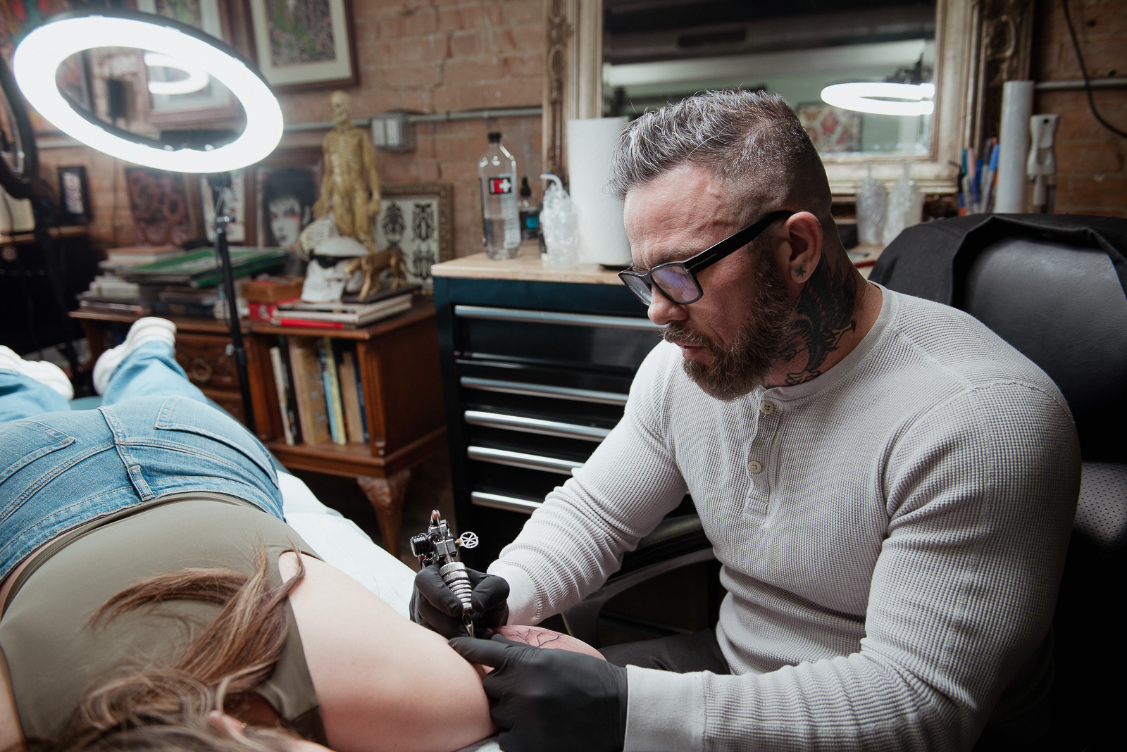 Legend Tattoo shop owner Patrick Carmack has been tattooing for nearly 30 years. He opened the Plano shop after operating in Austin under the same name. Photography Lauren Allen