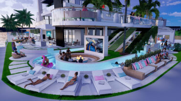 Lazy river. Brad Holley's Million Dollar Pool Design Challenge winning rendering. Courtesy of Brad Holley and Pure Design.