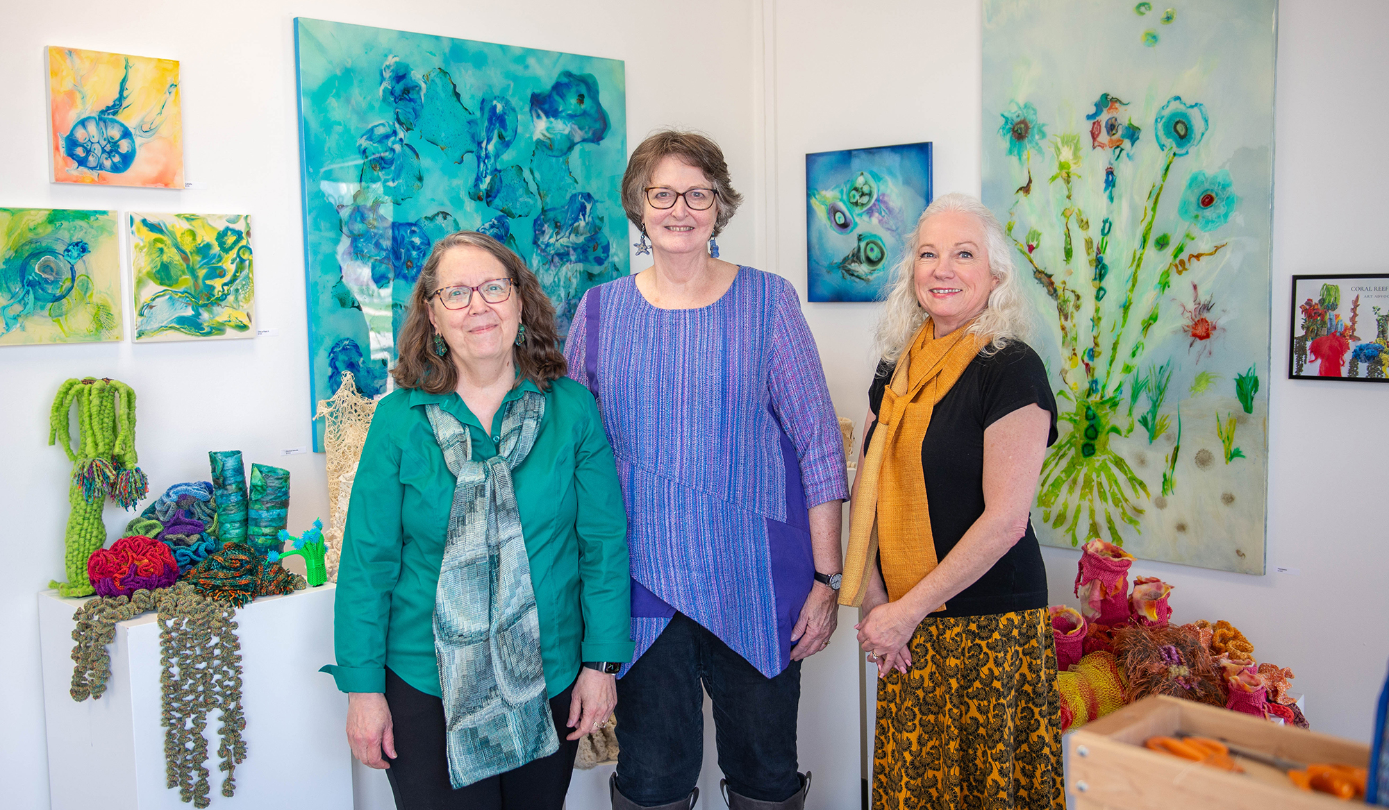 Miller, Hardy and Myre form a fiber arts community in Downtown Plano. Photo by Lauren Allen.