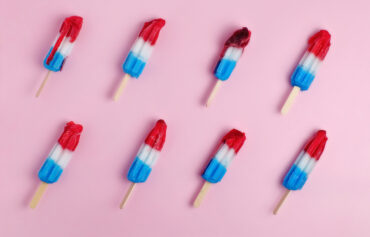 Getty image of red, white and blue ice pops.