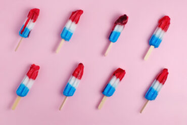 Getty image of red, white and blue ice pops.