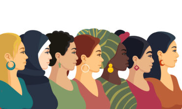 Multi-ethnic group of beautiful women representing The Plano Chamber of Commerce Women’s Division.