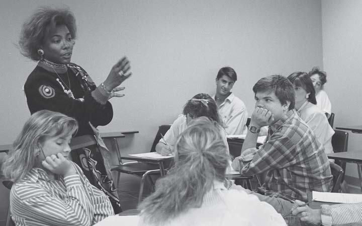 1980s classroom at Collin County Community College