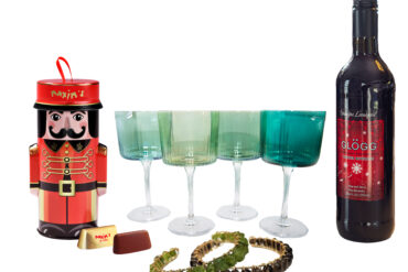 Gift Guide Items from My French Recipes, Read Between the Lines, Stones for Daze and The Wooden Spoon.