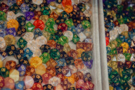 Dice at Madness Games. Photography by Lauren Allen